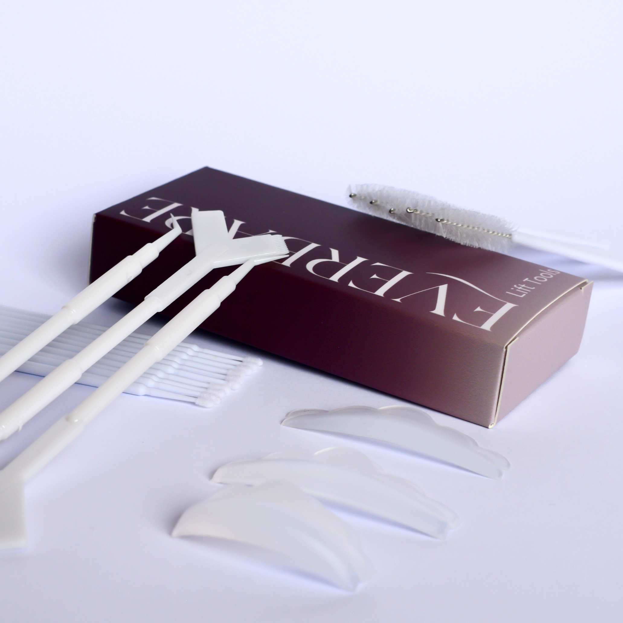 Silicone lash lift rods and application tools for lash lift kit at home use