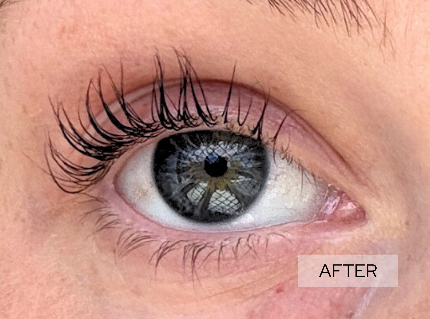 Lash lift after results using Everbare at-home kit NZ